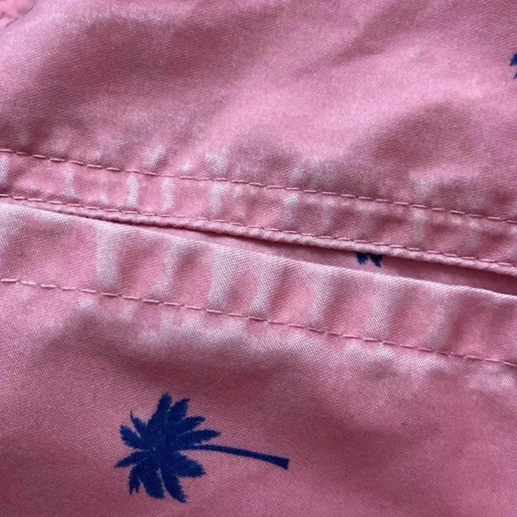 ST JOHNS BAY MENS SIZE XL SWMI TRINKS PINK WITH BLUE PALM TREE DESIGN - Picture 12 of 14